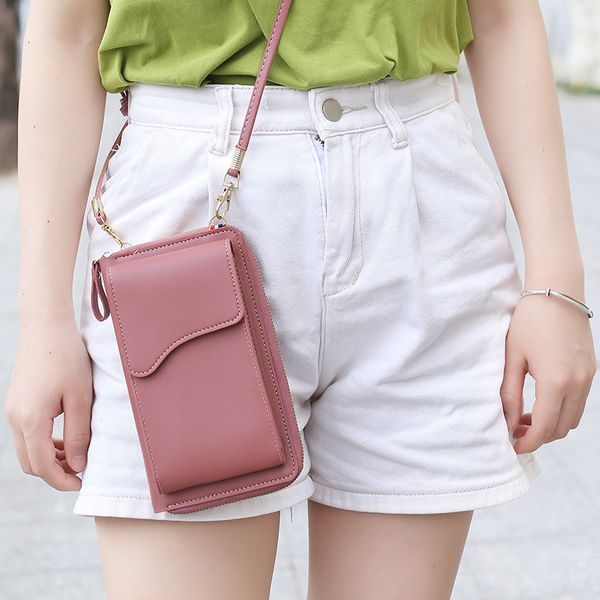 

evening bags women's small cross shoulder bag pu leather women's mobile pocket women's wallet card wallet