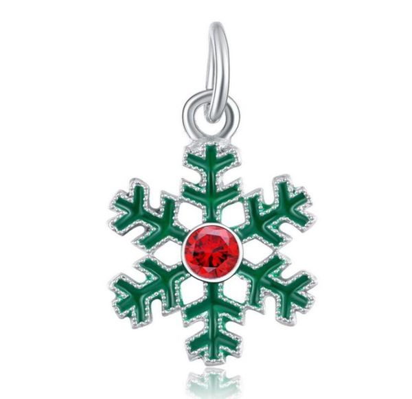 

whole 20pcslot fashion green snowflake design alloy metal dangle diy charms fit european bracelet necklace low 6210973, Bronze;silver