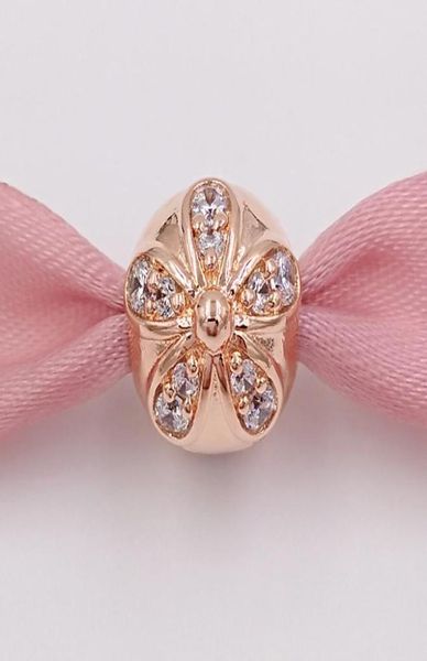 

rose gold plated dazzling daisy clip authentic 925 sterling silver beadsfits european pandora style jewelry bracelets necklace a8943528, Black