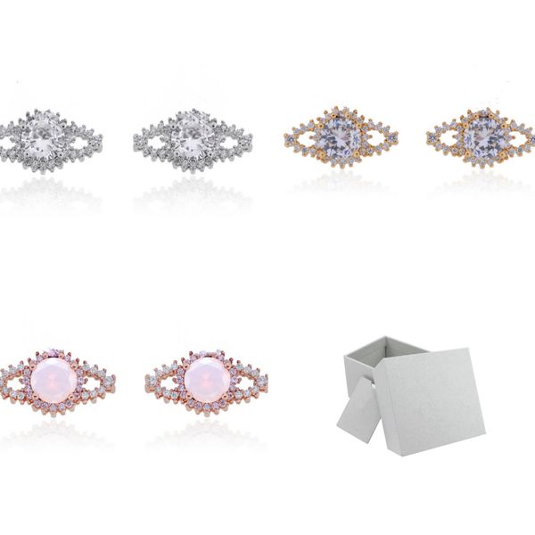 

new fashion saturn earrings diamond earrings giant flashes gorgeous fashion lace large zircon light luxury women lady designer earrings, Golden;silver