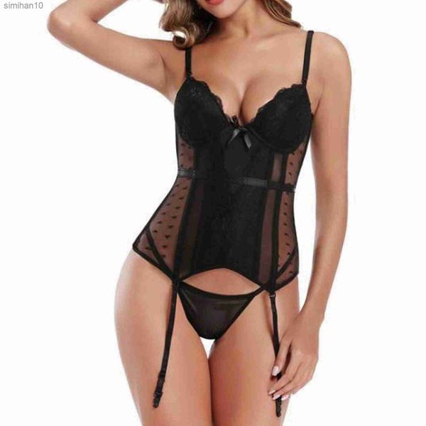 

lace erotic lingerie suit ladies summer nightdress pajamas lace clothes bodycon crotchless l230518, Red;black