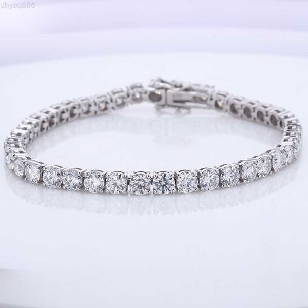 

ready to ship 2023 diamond jewelry customize 14k 10k solid gold 925 silver moissanite tennis bracelet