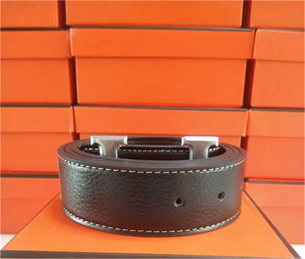 

designers men belts classic fashion business casual belt wholesale mens waistband womens metal buckle leather width 3.8cm orange, Black;brown