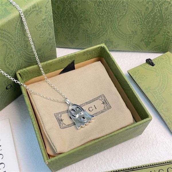 

70% off designer jewelry bracelet necklace ring elf pendant 925 face ghost men's women's same personalized couple, Silver