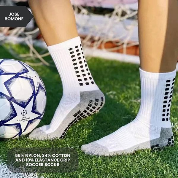 

3pairs men's soccer socks anti slip non slip grip pads for football basketball sports grip socks-trusox, Black