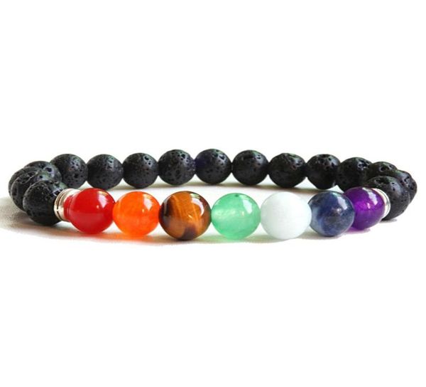 

beaded bracelets strands natural stone jewelry 7 chakra anxiety essential oil diffuser for christian gifts7530689, Black
