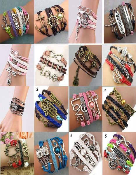 

bursts of friendship multilayer bracelet hand rope fb150 mix order 20 pieces a lot charm bracelets3680308, Golden;silver