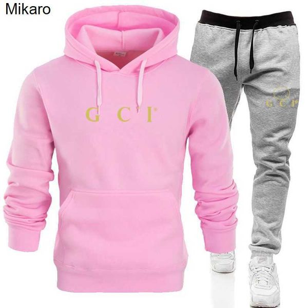 

mikaro brand cloths men's and women's tracksuits hooded sports jogging suit men's shirt jacket, Gray