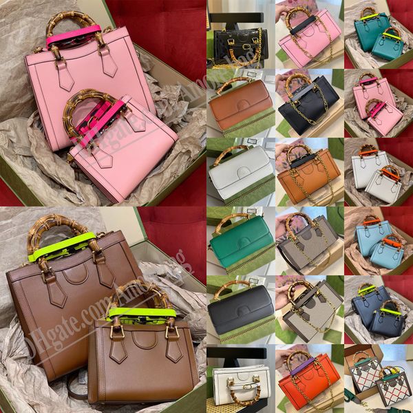 

designer diana tote bags bamboo handle totes luxury women double jumbo g mini handbags crossbody interlocking g black pink bucket medium cro