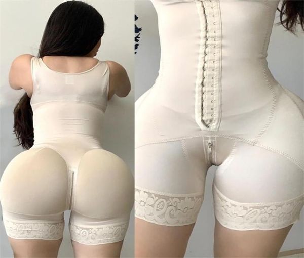 

fajas colombian girdle waist trainer butt lifter shapewear women tummy control body shaper front hooks sheath slimming flat 2205168644565
