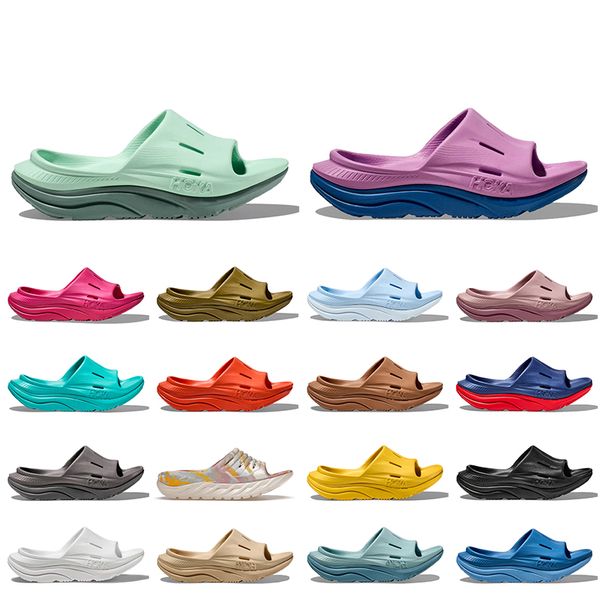 

hoka slippers one orda recovery slide 3 women men hokas designer sandals big size 36-46 white black purple pink beige people sliders outdoor