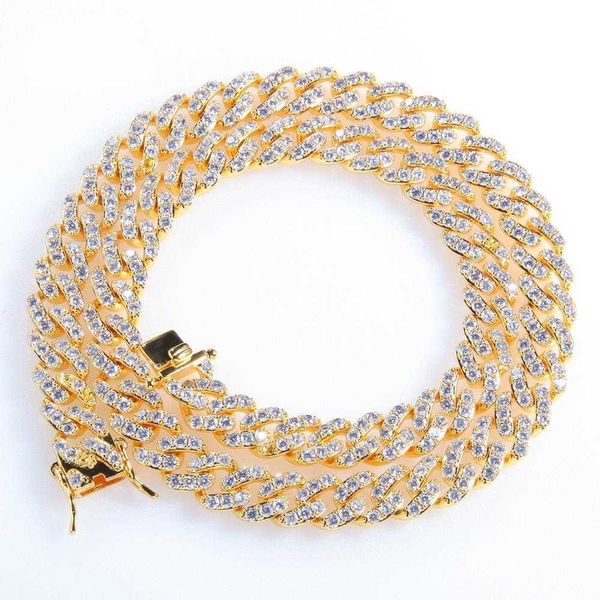 

chains hip hop 9mm zircon cuban necklace for men and women 230601, Silver