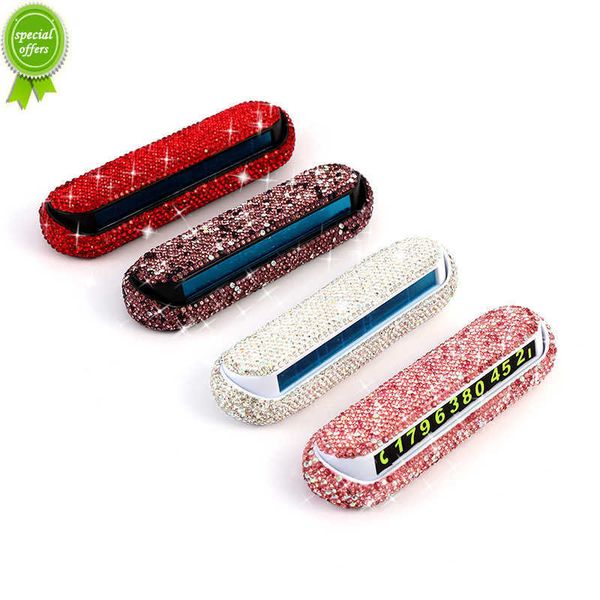 

new diamond crystal car temporary parking card phone number card plate telephone number car park sauto accessories car-styling