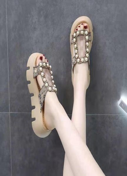 

female slipper summer outside wear new fashion versatile recreational sandal loose cake thick bottom comfort non slip3183370, Black