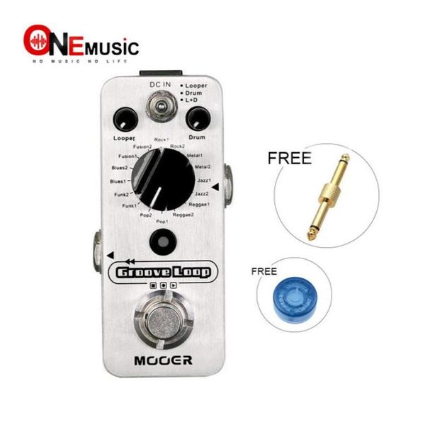 

mooer groove loop drum machine and looper pedal in one pedal silver6524012