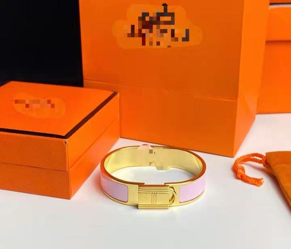 

donia jewelry luxury bangle european and american fashion new classic exaggerated 12mm wide metal letter titanium steel bracelet d4983795, Black