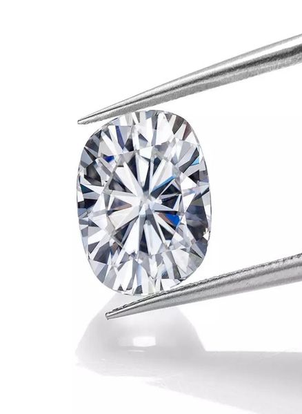 

lotusmaple fee ship cushion cut 015ct 7ct lab create loose moissanite stones real d color fl sparkly diamond pass test 05ct or8529402, Black