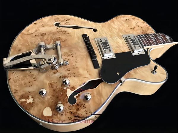 

new custom electric guitar natural hollow 335 jazz guitar ing