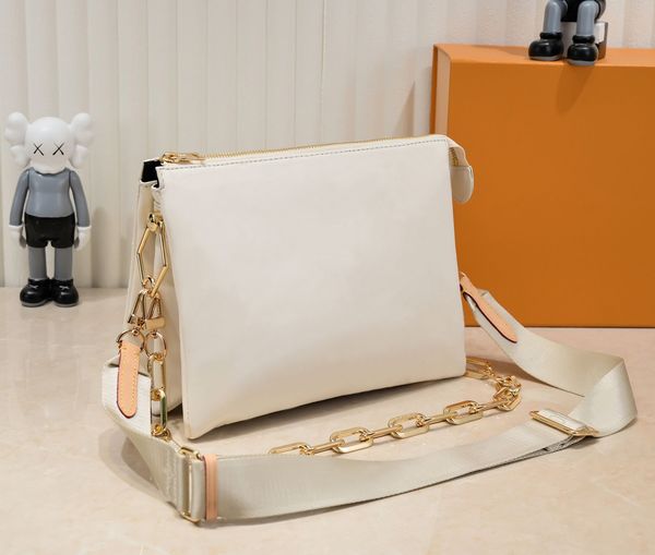 

designer womens shoulder bags luxury coussin handbags quality leather chain bag fashion embossed flower letter crossbody ladies makeup purse