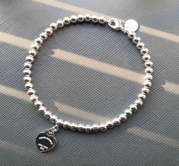 

11 original 925 sterling silver charm bracelets luxury fashion 4mm enamel heart brand ladies bracelet holiday gift2671322, Golden;silver