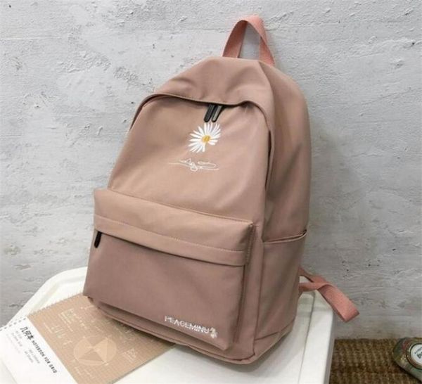 

teen school bag for girls backpack women printing bookbags middle student schoolbag large black cute flowers nylon bagpack lj201024257684