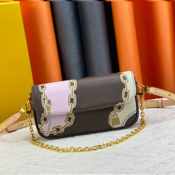 

chain handbag old flower wallet crossbody handbags card interlayer zipper inner pocket ladies shoulder bags clutch bag leather embossed