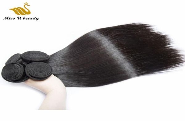 

4 bundles deal virgin humanhair weft unprocessed natural hair weaves silky straight body wave deep curly loose wavy6666267, Black