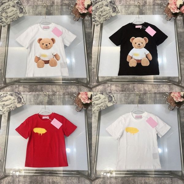 

kids t-shirts angel children short sleeve tshirts boys girls toddlers palms t shirts letter bears prined youth kid clothes casual tees palm, Blue