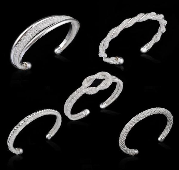 

new infinity bracelets 925 sterling silver fashion charms bangle bracelet retro vintage mixed styles jewelry for women christmas g8108577, Black