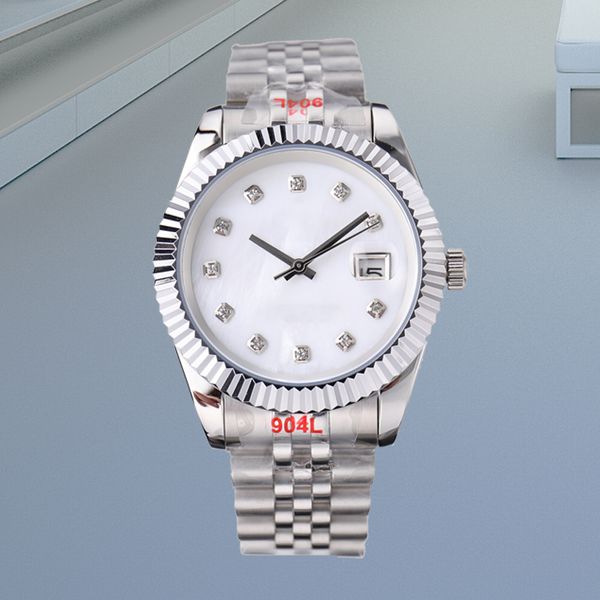 

mens womens quartz watch 28mm31mm36mm41mm 2813 movement mechanical movement 904 steel chain sapphire mirror waterproof night glow white gree, Slivery;brown