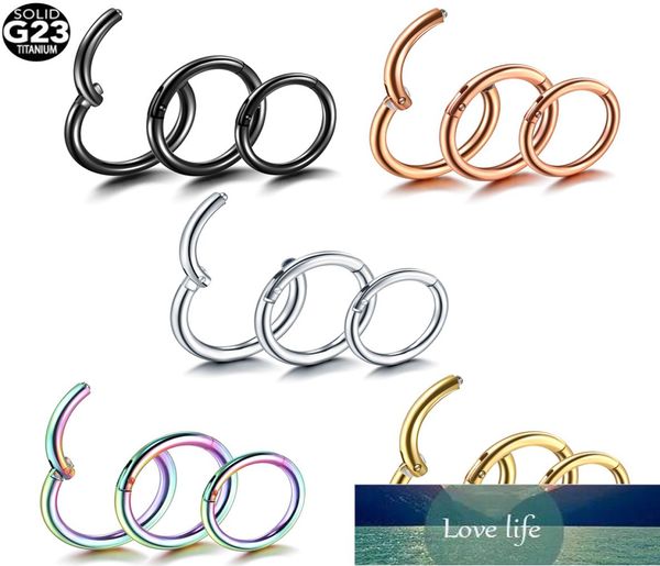 

1pc g23 titanium hinged segment nose ring open small septum piercing nose earrings women men ear nose piercing body jewelry factor7419643, Silver