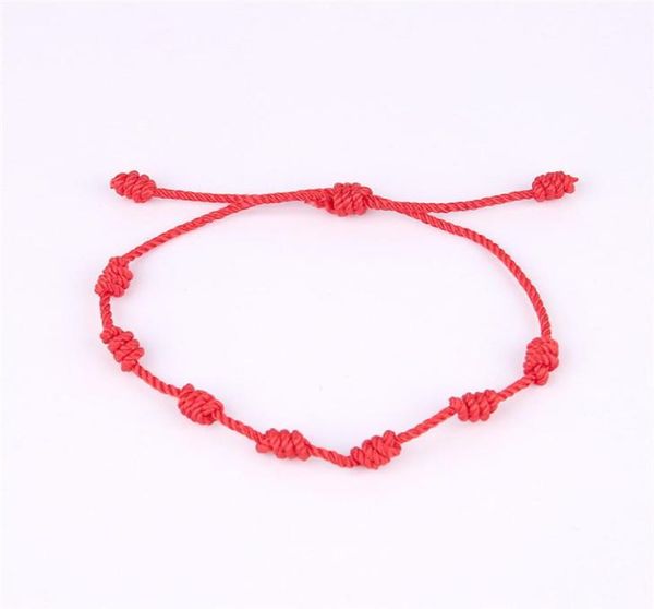 

handmade knots red rope bracelet love good lucky charm braided bracelets couple bracelet adjustable size gift for lovers5001992, Golden;silver