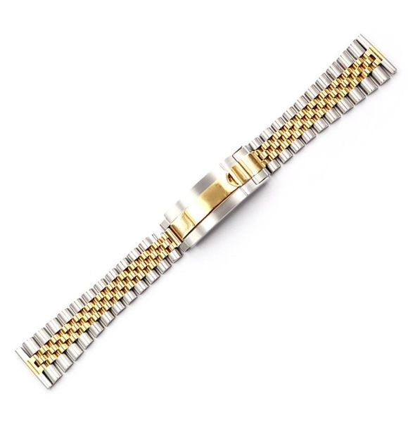 

carlywet 20 22mm whole glide lock replacement wrist watch band strap bracelet260a6912231, Black;brown