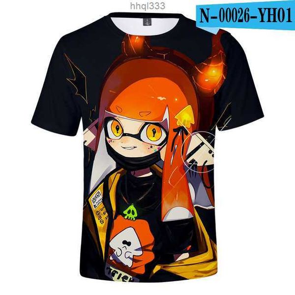 

ukqk l79o 3 to 13 years kids t shirt shooting game splatoon 3d printed tshirt t-shirt boys girls streetwear t shirts tee children clothes, Blue