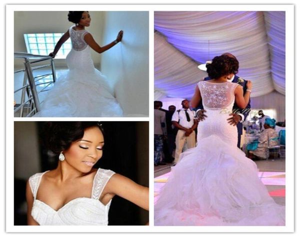 

luxury vintage meamaid wedding dress sweetheart lace plus size wedding dresses aqqliques aradal beads bridal gowns robe de mariee7863309, White