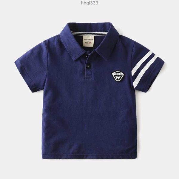 

3kzt uax6 t-shirts summer boys active polo shirts for baby short sleeve lapel cotton girls toddler t-shirts blouses for children clothes t2, Blue