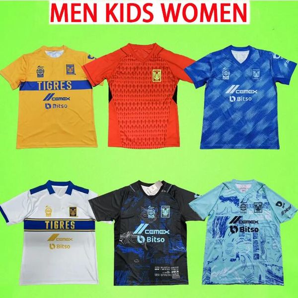 

liga mx 2023 2024 tigres soccer jerseys gignac nico soteldo s.cordova cordova thauvin uanl home away third 22 2324 football men and kids shi, Black;yellow