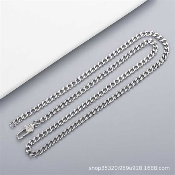 

70% off designer jewelry bracelet necklace ring boys girls side net red student simple hip hop trend clavicle chain, Silver