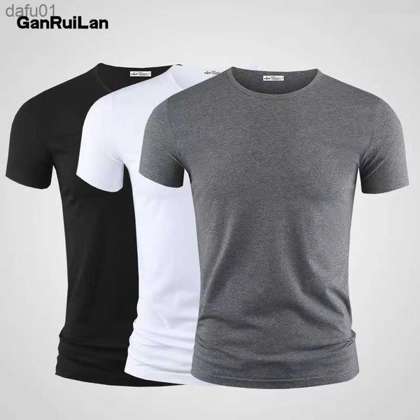 

3pcs men's tees t shirt men fashion trends fitness tshirt 2023 new summer o neck short sleeve b01389 l230520, White;black