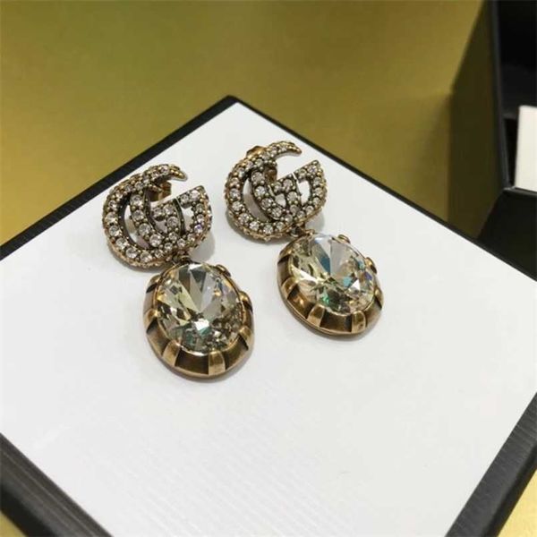 

80% off designer jewelry bracelet necklace ring water drop shaped old full diamond light earrings for women, Golden