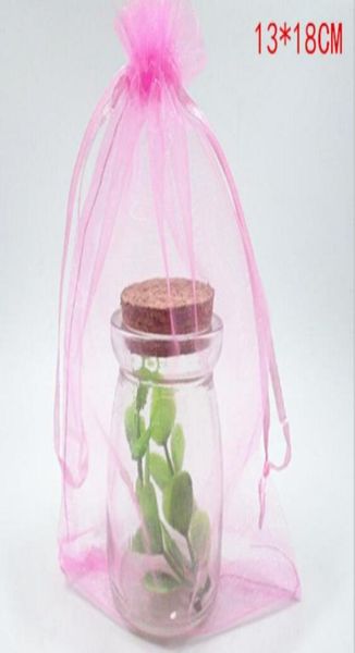 

2 colors mesh bags wedding gift candies box candy jewelry bag5067506, Pink;blue