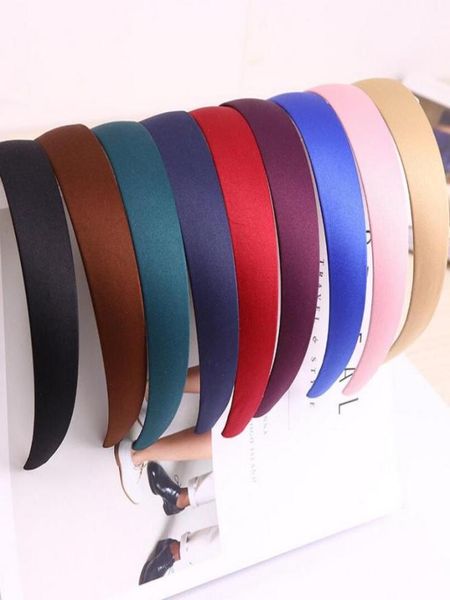 

temperament retro simple widebrimmed hoop practical solid color cloth headband tg045 mix order 30 pieces a lot7726040, Silver