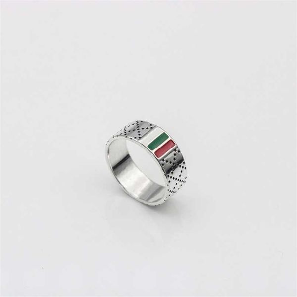 

80% off designer jewelry bracelet necklace personality simple diamond checkered red green enamel couple ring, Silver
