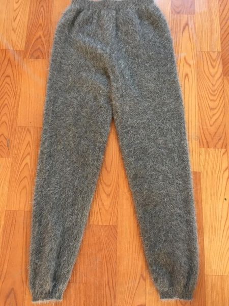 

pants twin wire thickening men's winter mink cashmere knitted leggings/trousers thick warm pants big size p112, Black