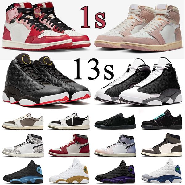 

jumpman 1 mens basketball shoes 13s men women sport tainers 1s washed pink olive reverse mocha phantom playoffs black flint 13 outdoor sneak