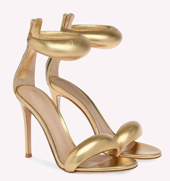 

luxury bijoux sandals shoes women bubble front padded straps high heels gianvit-rossi party wedding lady party gladiator sandalias eu35-43, Black