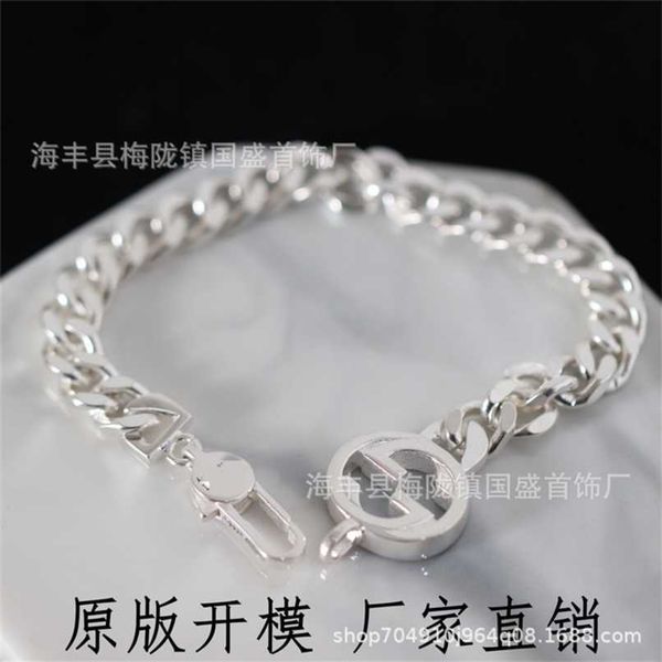 

70% off designer jewelry necklace ring glossy bracelet ins hip hop bracelet for men women versatile valentine's day gift, Black