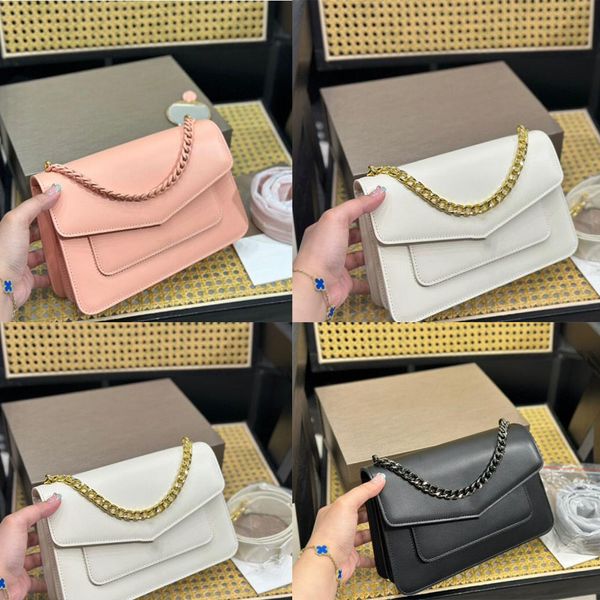 

7a 1:1 fashion genuine leather flap bag women's shoulder bag chain metal snake head logo designer luxury bag id royalfashion_bag