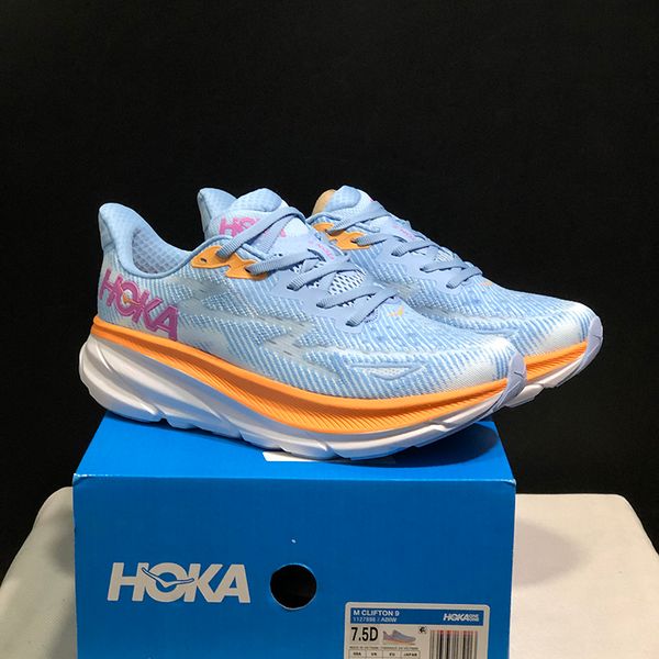 

2023 new hoka one one clifton 9 running shoes women hokas designer sneakers athletic black white cyclamen airy bellwether blue hiking shoe m