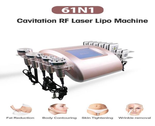 

2021 portable 6 in 1 slimming machine 40k ultrasonic liposuction cavitation 8 pads laser vacuum rf skin care salon spa beau4232738